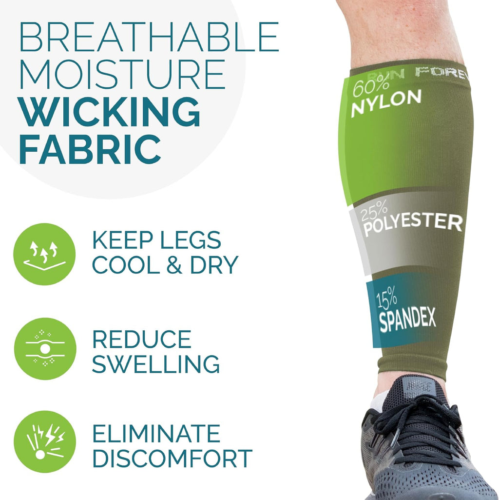 Calf Compression Sleeves for Men and Women - Leg Compression Sleeve - Footless Compression Socks for runners
