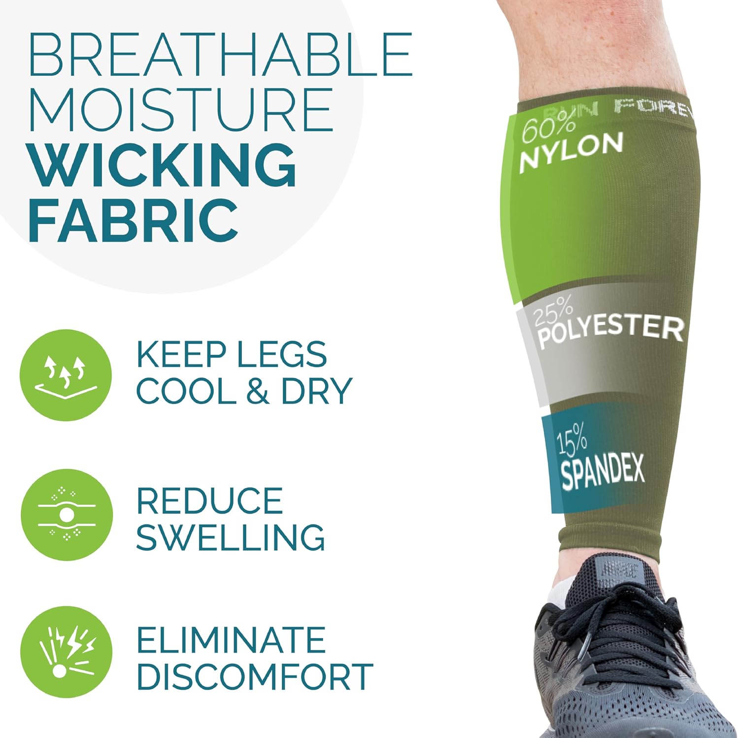 Calf Compression Sleeves for Men and Women - Leg Compression Sleeve - Footless Compression Socks for runners