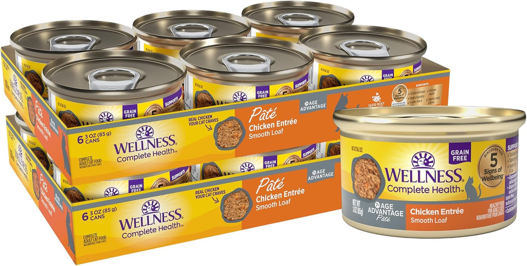 Complete Health Age Advantage Pate Senior Canned Wet Cat Food, Natural, Protein Rich, Grain Free, Chicken Entrée