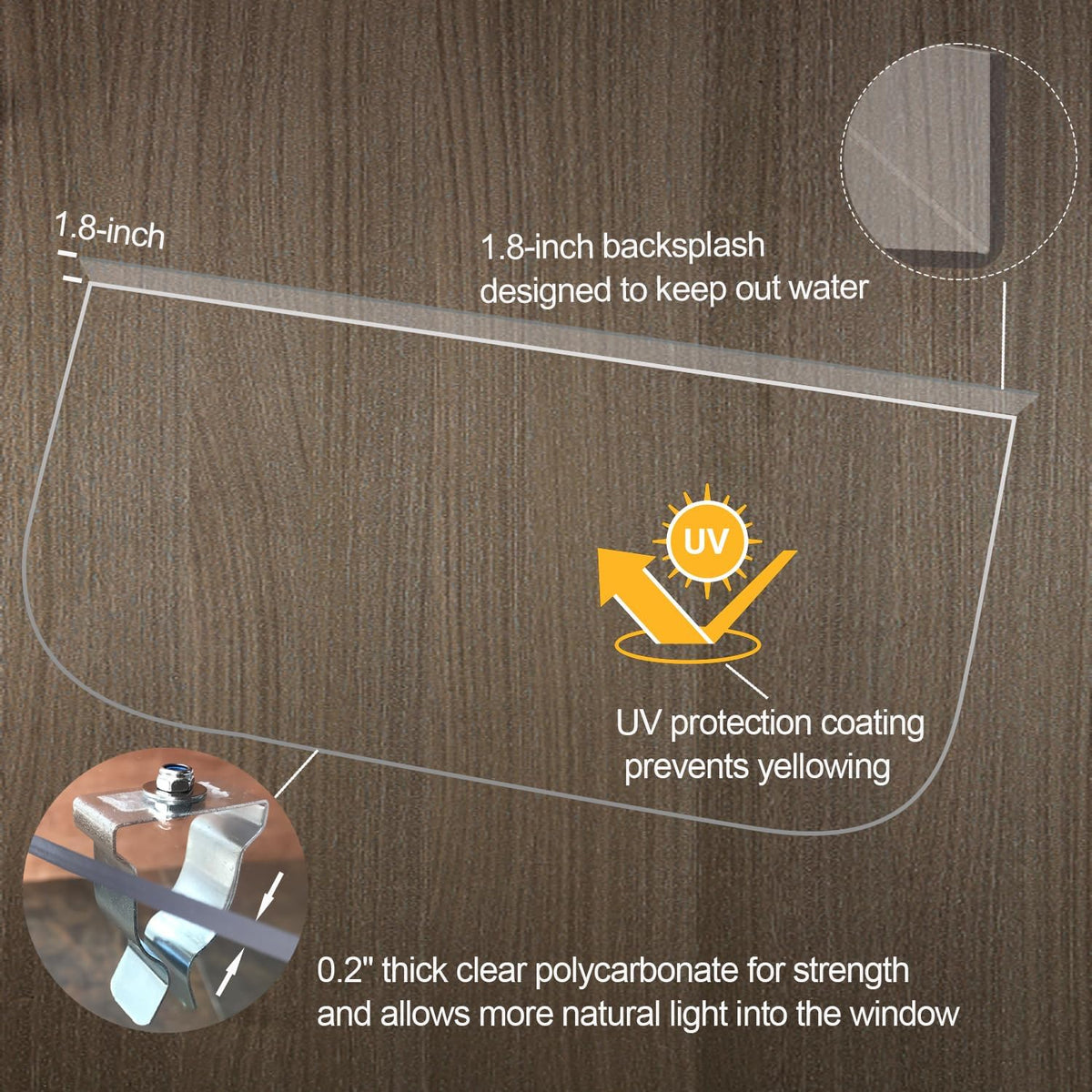 54" x 38" Crystal Clear Window Well Cover Outside - Waterproof, Heavy-Duty Polycarbonate, Keep Basement Dry