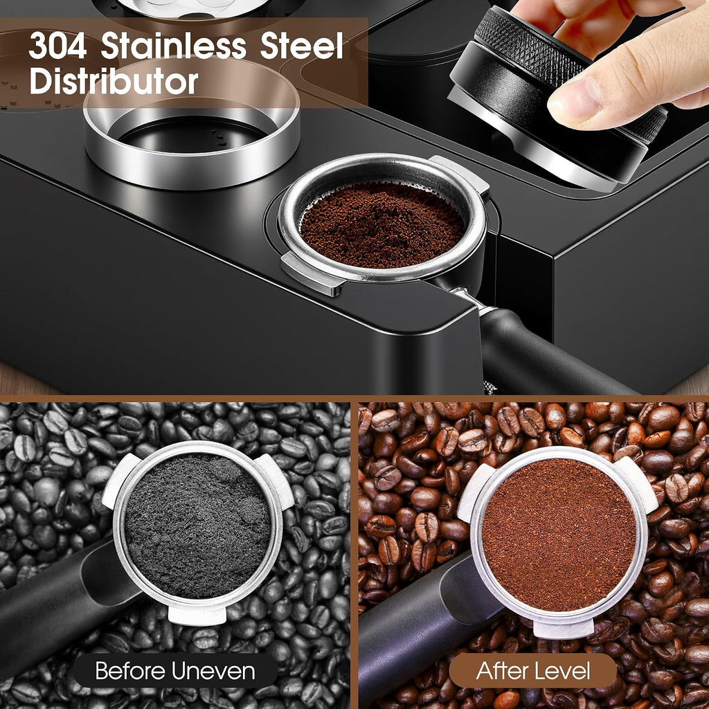 54mm Espresso Accessories Kit, Tamping Station, Knock Box, Tamper