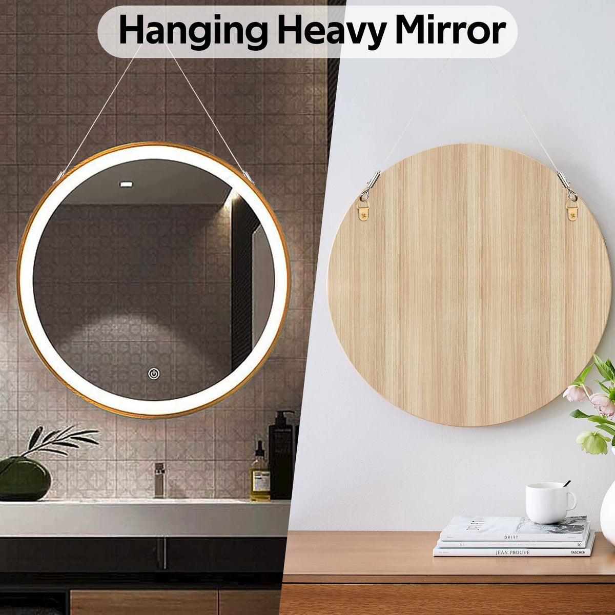 Adjustable Picture Hanging Wire Kit,Heavy Mirror and Frames Hanging Kit