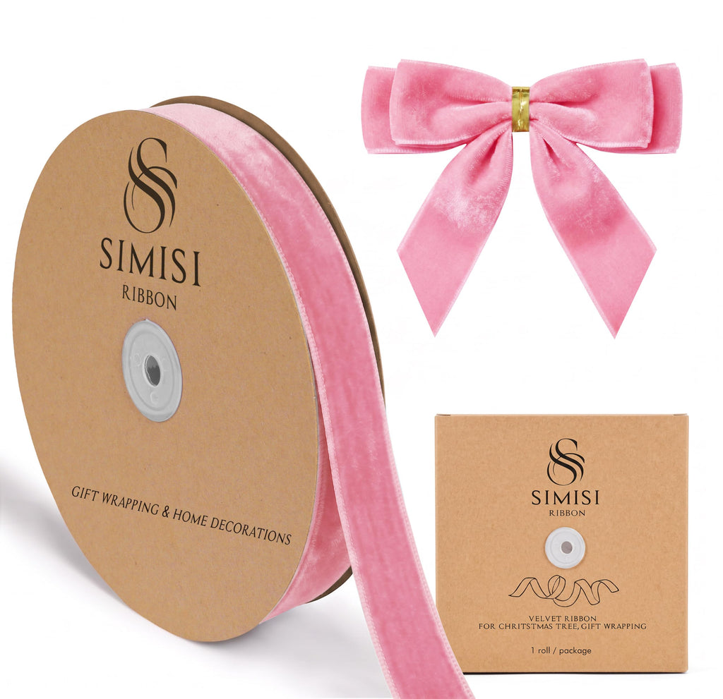 Velvet Ribbon for Gift Wrapping, Christmas Tree Decorations