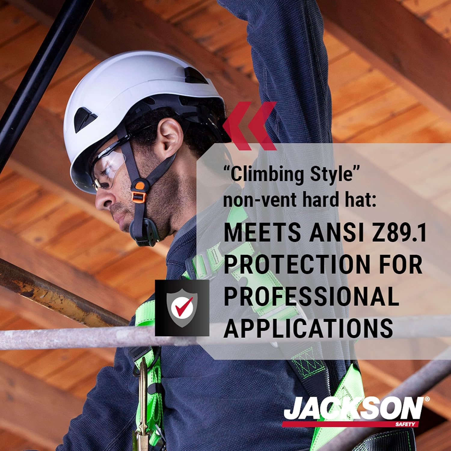 CH300 Climbing-Style Hard Hat - Non-Vented Construction Helmet with Chin Cup - ANSI Z89.1 & OSHA Compliant