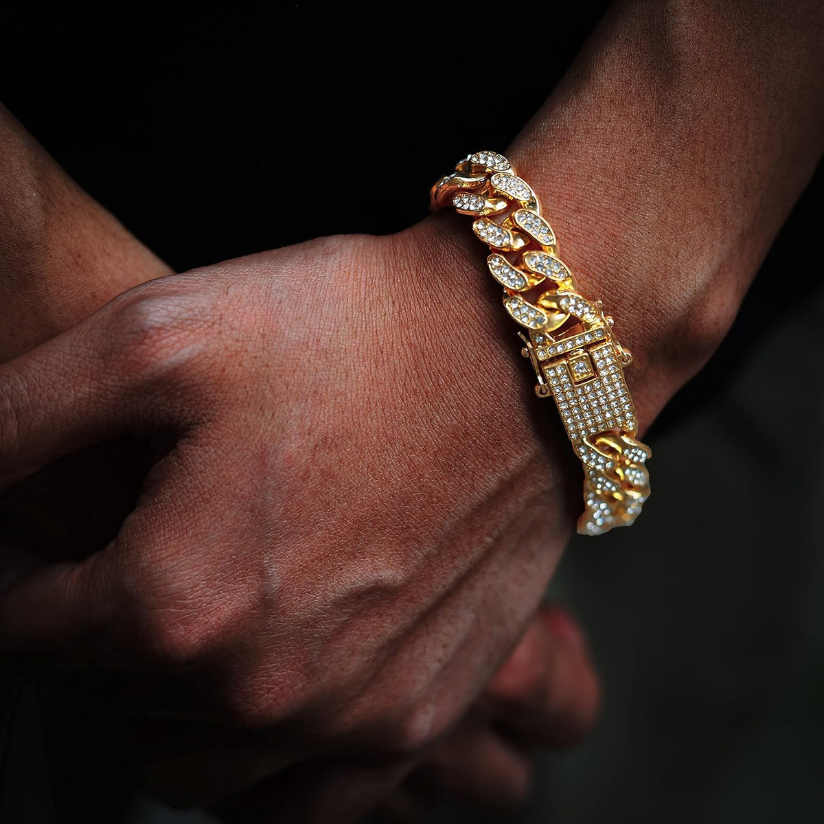 Gold Chain for Men - The Royal - Iced Out 14/20MM Gold/Platinum White/Rose Gold/Rhodium Black Cuban Link Chain