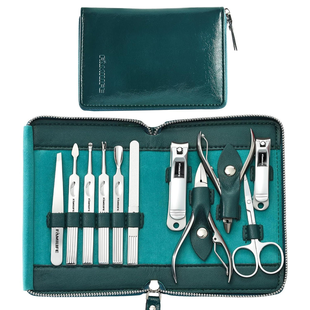 Stainless Steel Manicure Set 11-in-1 Professional Nail Clipper Kit