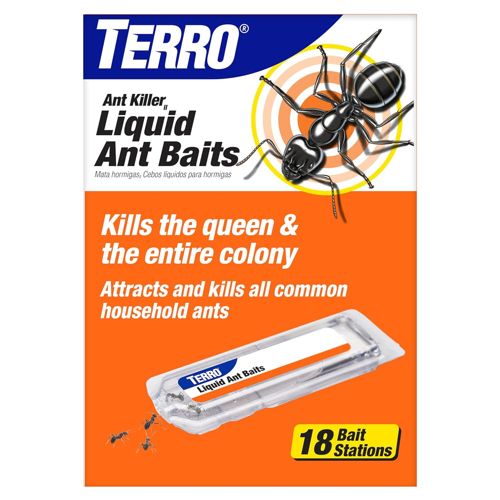 Liquid Ant Killer Bait Stations, 18-Count, Indoor Ant Traps, T300-3SR | Borax Formula, Kills the Queen & the Entire