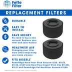 Fette Filter - Replacement Filter Pack Compatible with Bissell 54A2 for PowerEdge Hard Floor Vacuums. (2-pack)