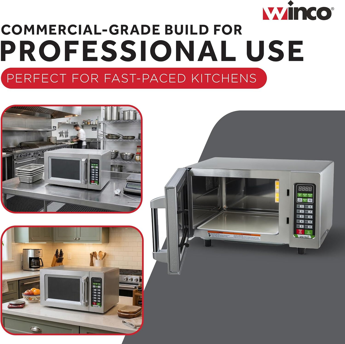 0.9 Cubic Feet Commercial Microwave, Touch Controls