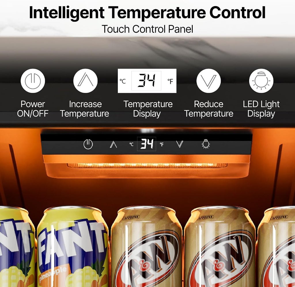 85 Cans Mini Fridge, Beverage Refrigerator Cooler for Drink, Beer