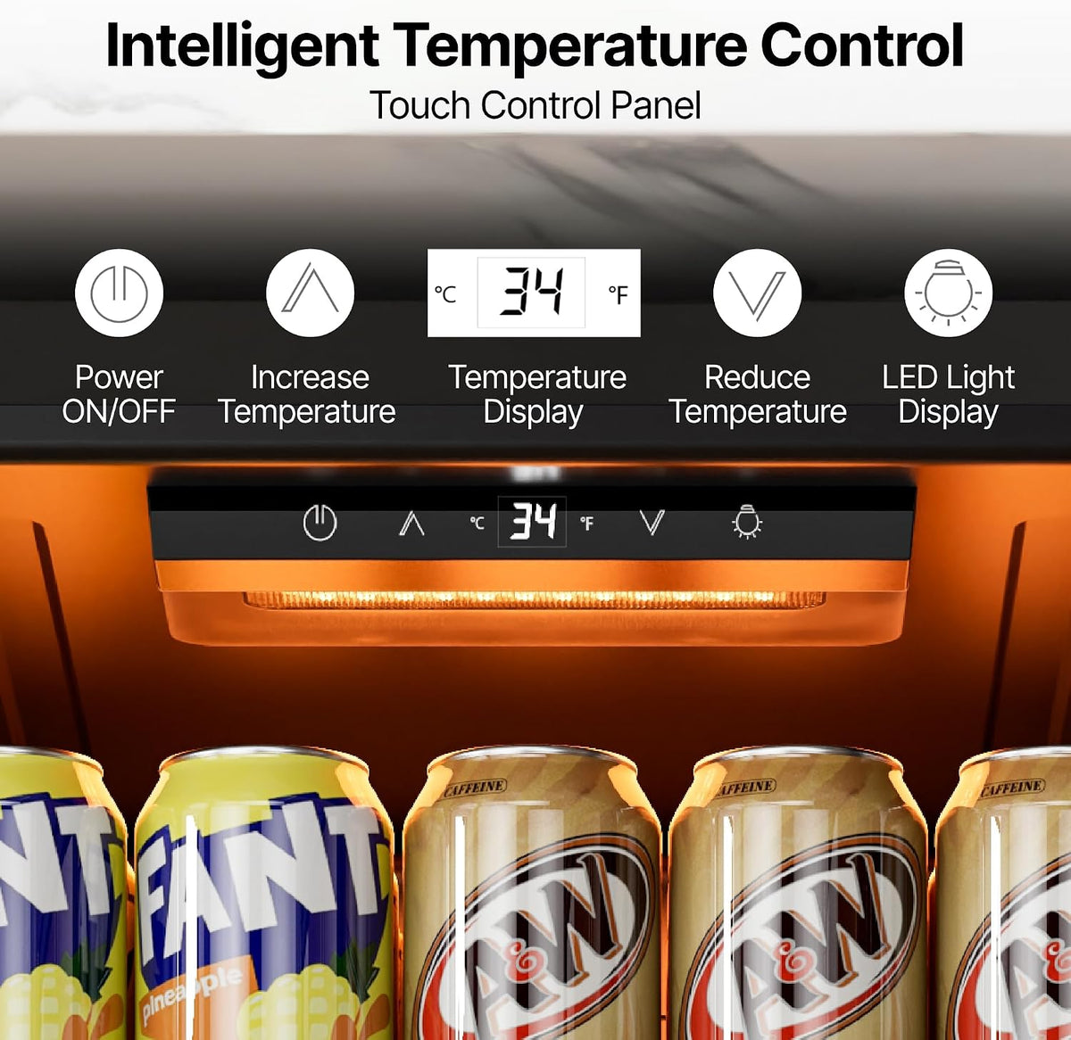 85 Cans Mini Fridge, Beverage Refrigerator Cooler for Drink, Beer
