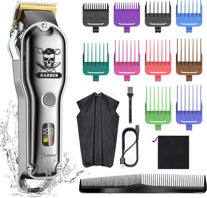 Hair Cutting Kit Pro Hair Clippers for Men Professional Barber Clippers IPX7 Waterproof Cordless Beard / Hair Trimmer