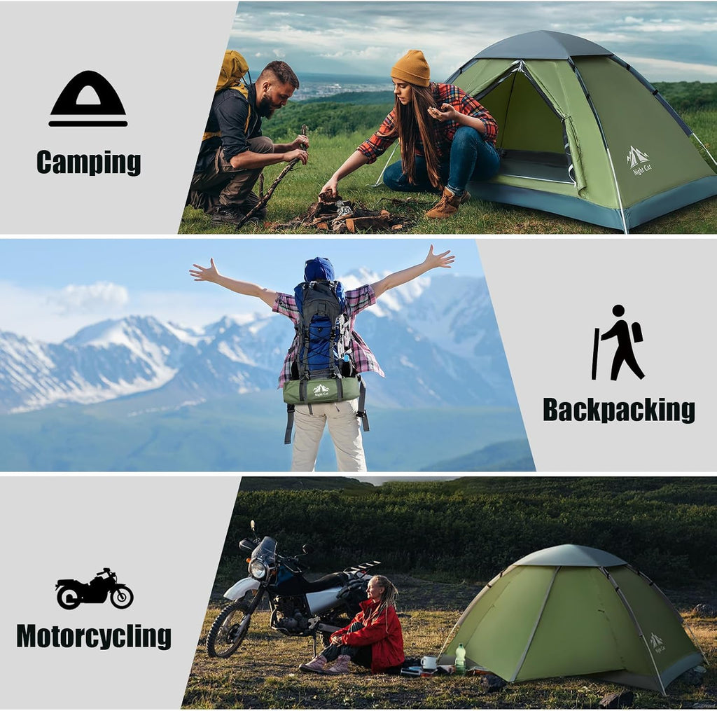 Backpacking Tent for One 1 to 2 Persons Lightweight Waterproof Camping Hiking Tent for Adults Kids Scouts Easy Setup