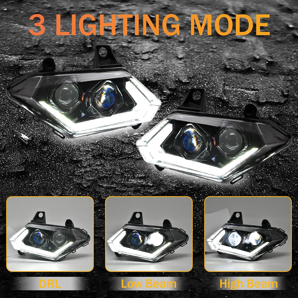 DOT Approved LED Headlights for Can-Am Maverick X3 Max XDS R Turbo