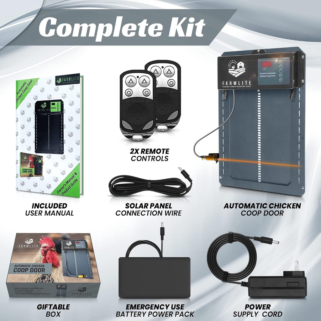 Automatic Chicken Coop Door Opener | Non-Battery Powered Automatic Chicken Door | Automatic Coop Door with Timer and