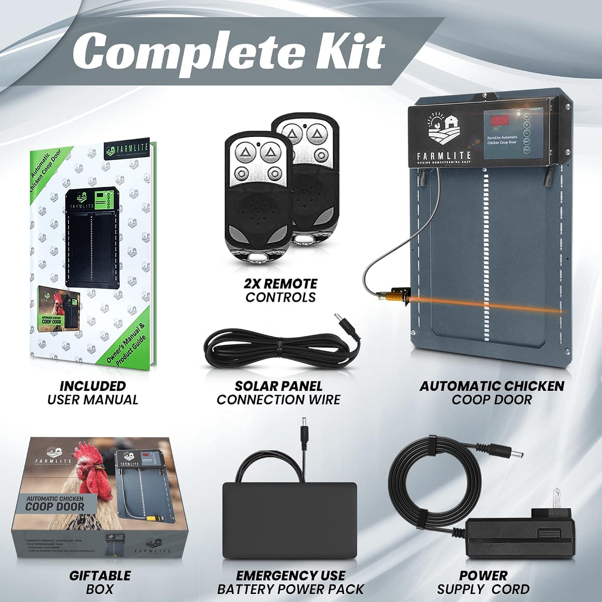 Automatic Chicken Coop Door Opener | Non-Battery Powered Automatic Chicken Door | Automatic Coop Door with Timer and