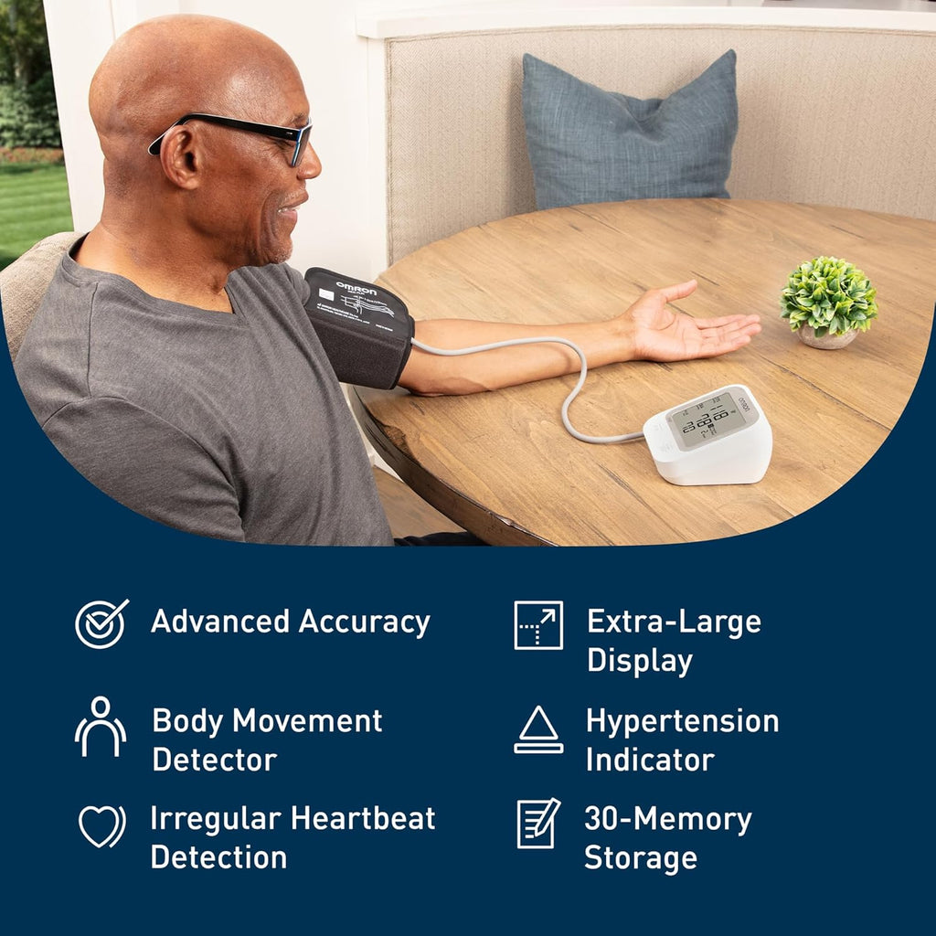 Silver Blood Pressure Monitor for Home Use & Upper Arm Blood Pressure Cuff - #1 Doctor & Pharmacist Recommended Brand