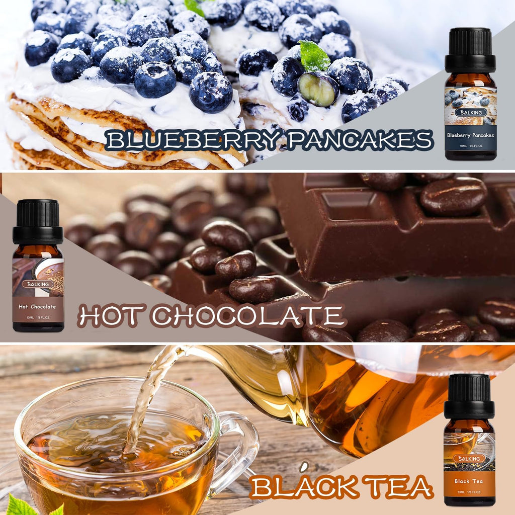 Coffee Shop Fragrance Oils Set, Premium Essential Oils Set for Diffuser, Scented Oil for Soap & Candle Making