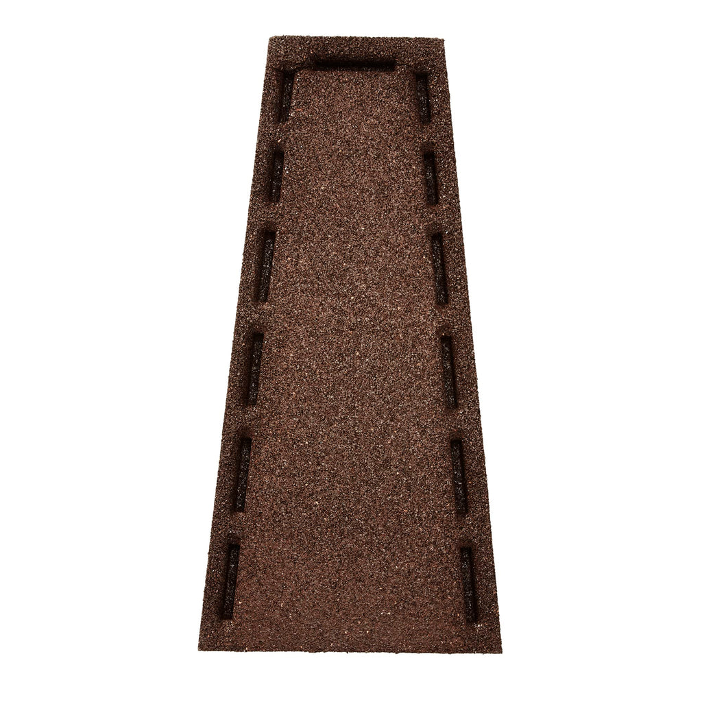 Premium Rubber Downspout Splash Block, Rain Guard, Stone Textured Drain Extender (Brown)