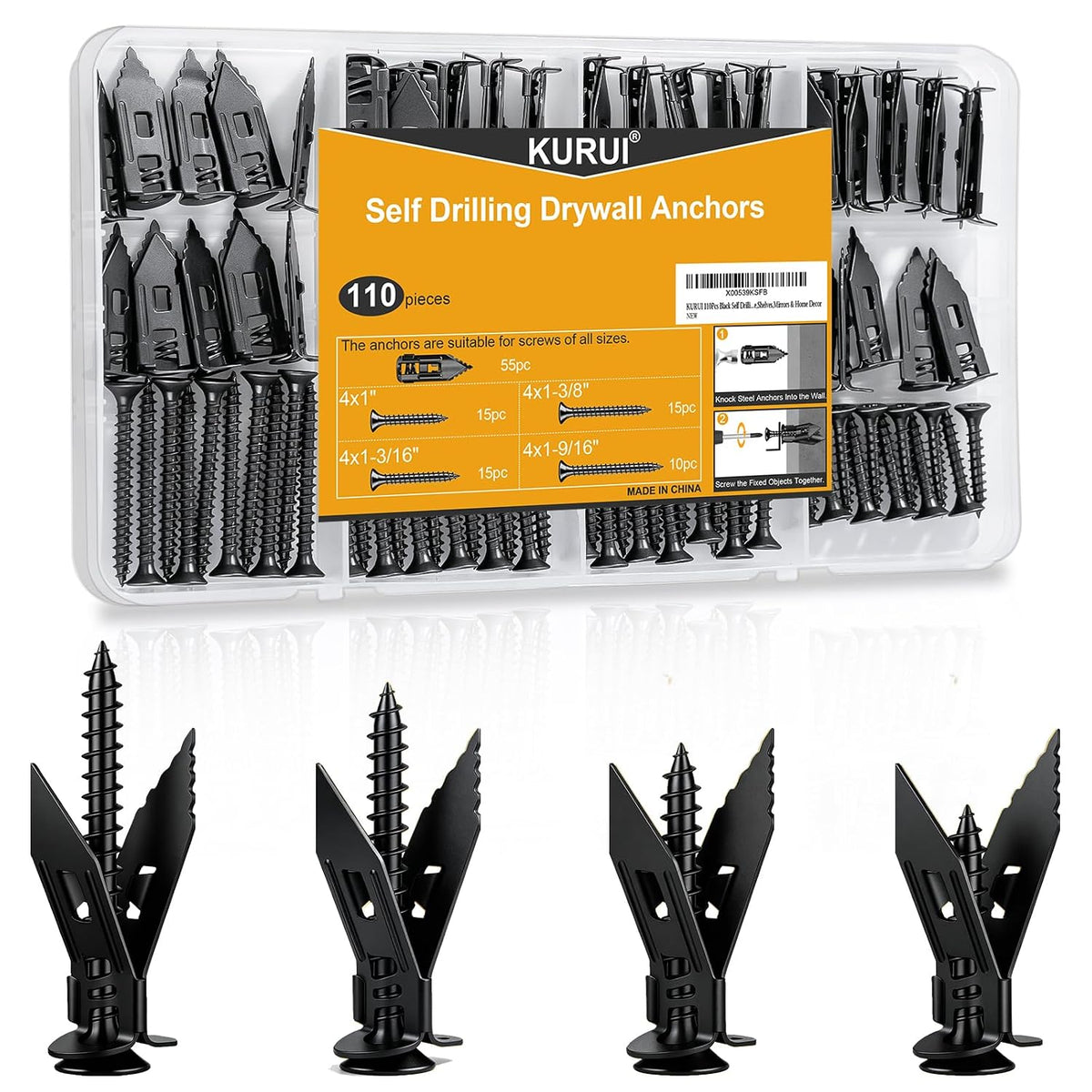Metal Self Drilling Drywall Anchors,Heavy Duty Wall Anchor and Screws