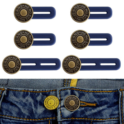 6 Pcs Jean Button Extender, Pants Extender Button for Women Men, Waist Extenders, Retractable No Sew Instant