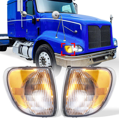 Turn Signal Light Assembly for International 9200, Corner Side Marker Lamp for International 9200 9400 5900 Driver