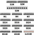 Chanzon 150pcs SMD Switching Schottky Rectifier Diode 15Values Assorted Kit