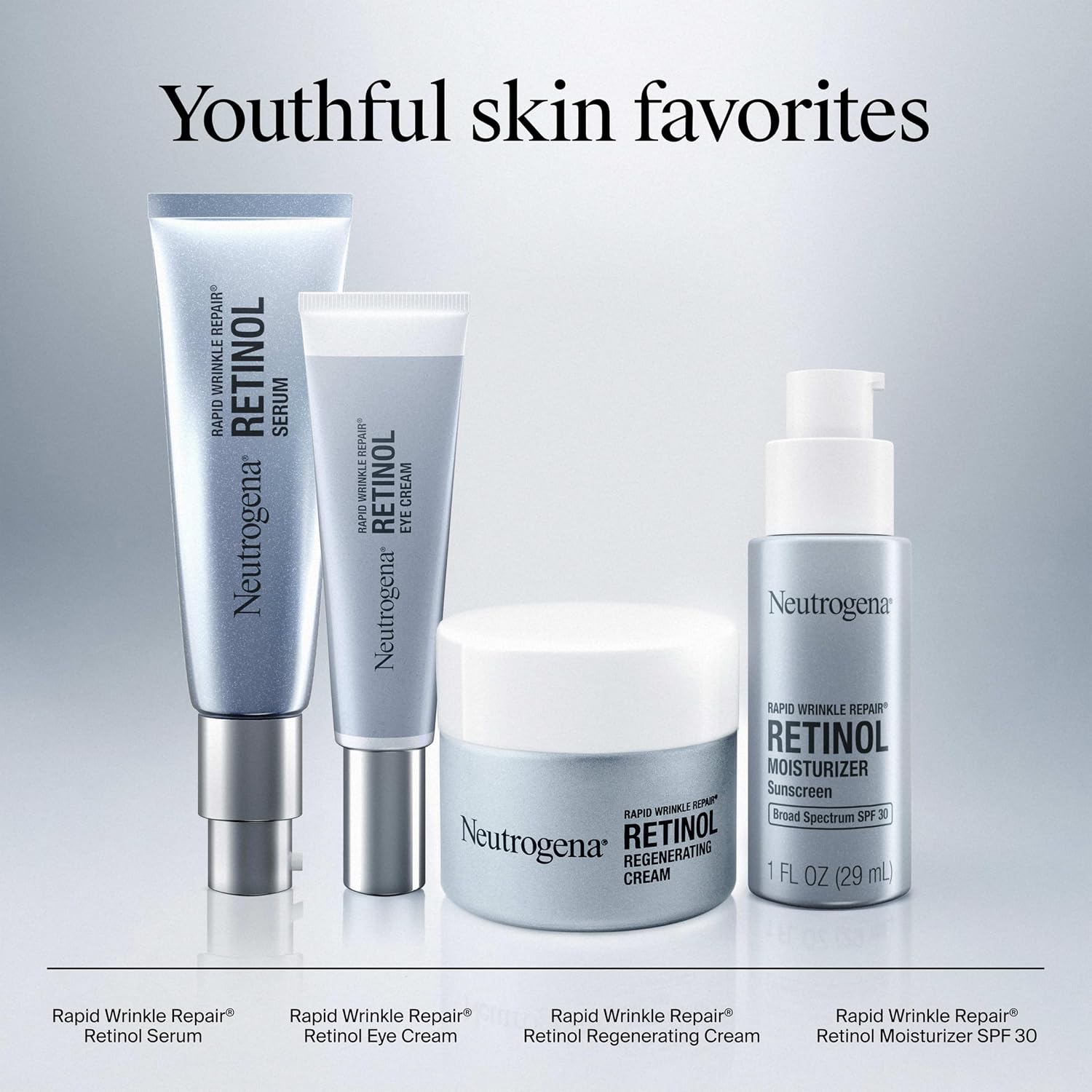 Neutrogena Rapid Tone Repair Retinol + Vitamin C Face Serum, 1 fl. oz | Retinol + Vitamin C, Dark Spot Corrector