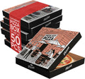 BULK Disposable Pizza Boxes 50 Pack | 12 Inch | Brown Kraft or White | B-Flute | Designed - Fresh Hot Pizza