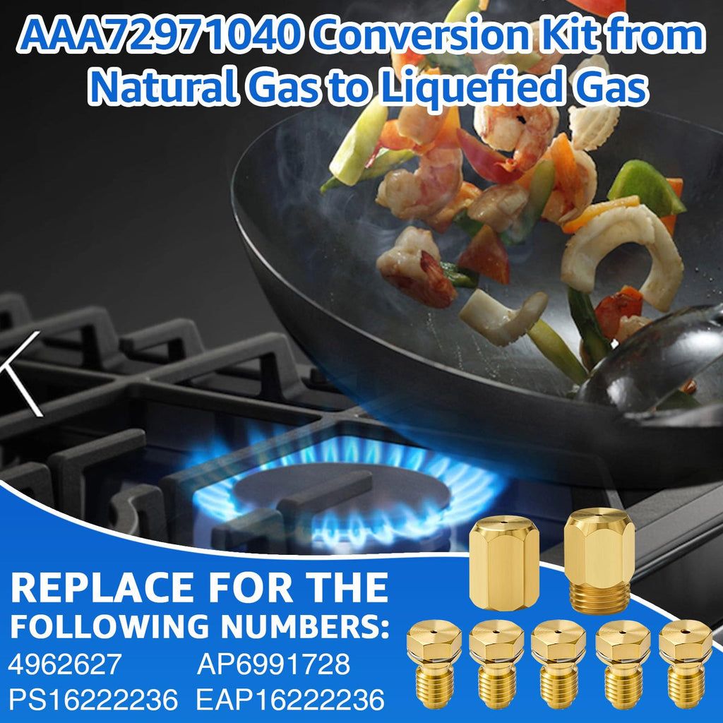 7PCS AAA72971040 LP Orifice Conversion Kit for LG Gas Ranges Nozzles