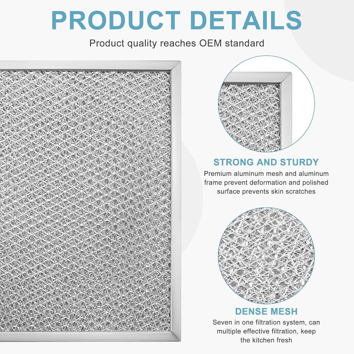 Aluminum Range Hood filter 97006931 Replacement (4-pack)