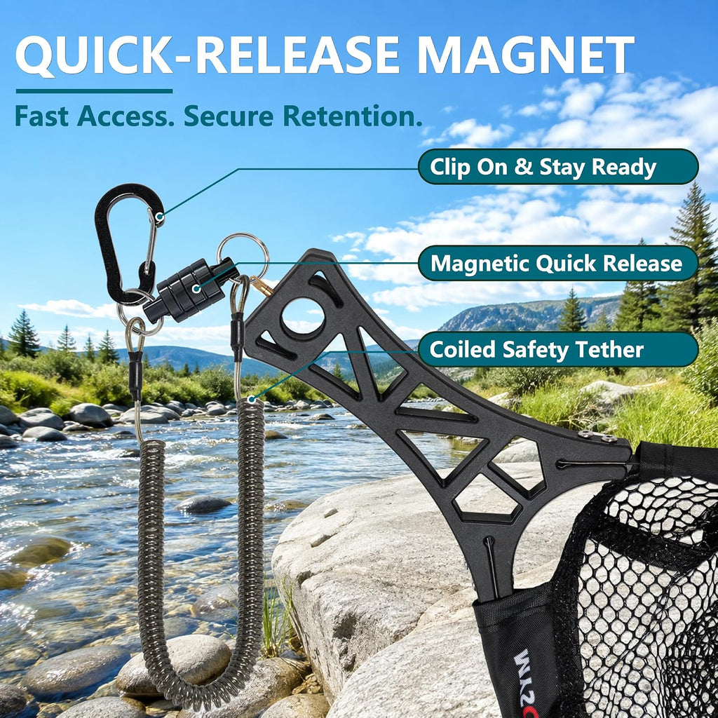 Fly Fishing Net and 3-in-1 Line Cutter Bundle