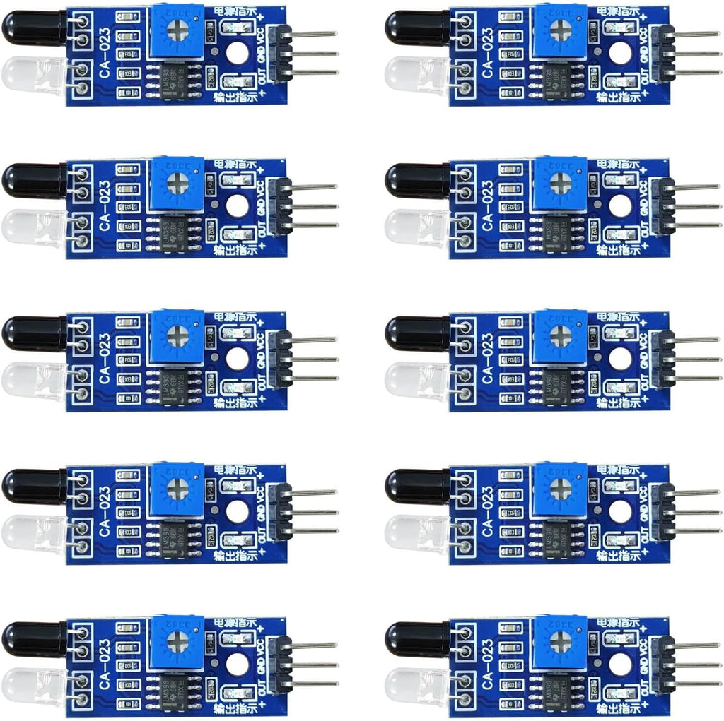 10Pcs IR 3 Wire Flame Detection Sensors Module IR Flame Detector Obstacle Avoidance Robotics Obstacle Avoidance