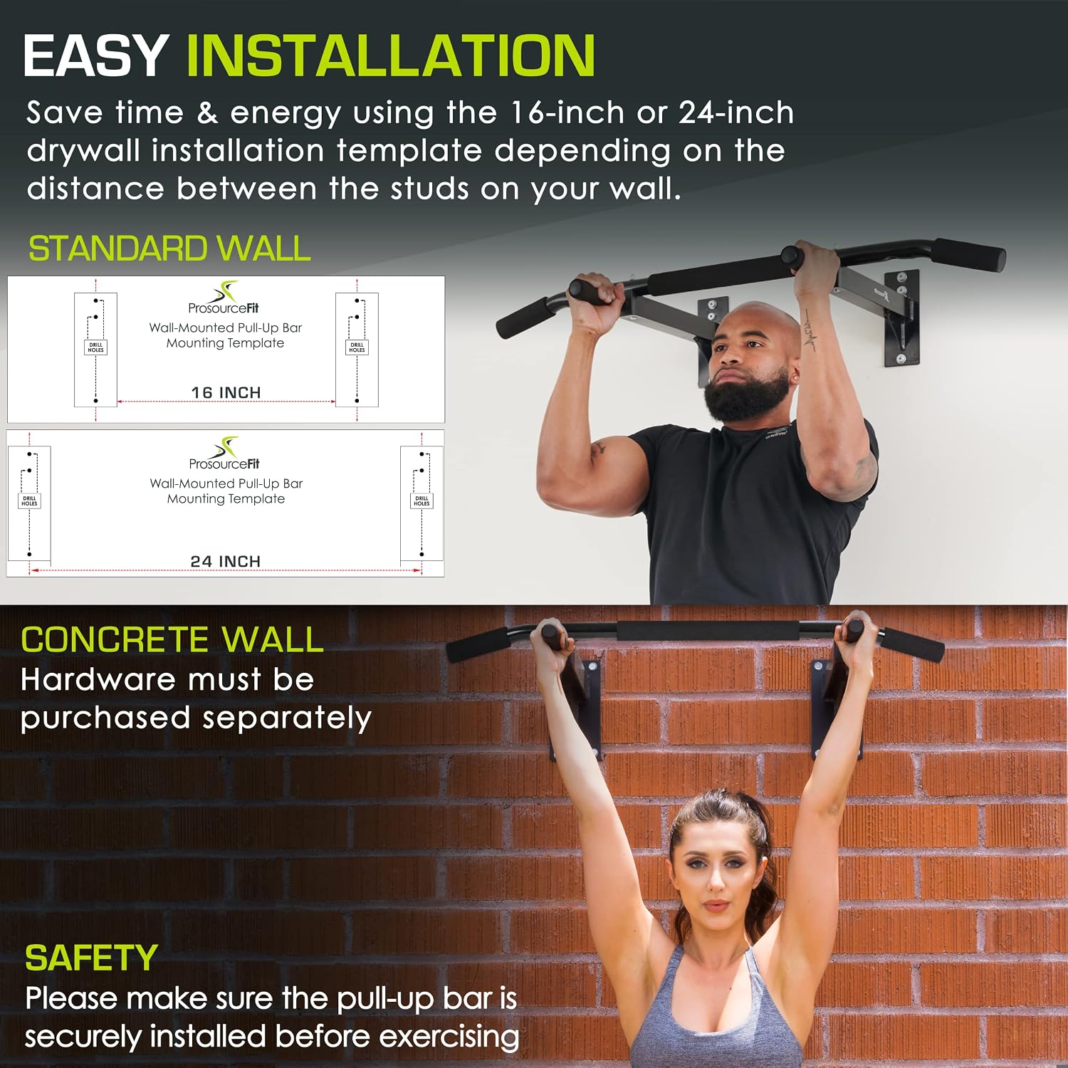 Fit Pull Up Bar for Multi Use Fitness & Home Gym Exercise