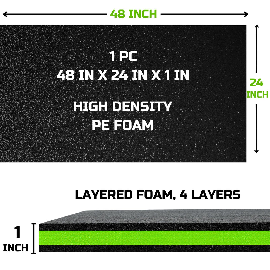 Tool Box Foam Organizer 48x24x1 inch 1PC, Kaizen Sheets for Pro Tool Control, Custom Tool Shadow Inserts for Cases &