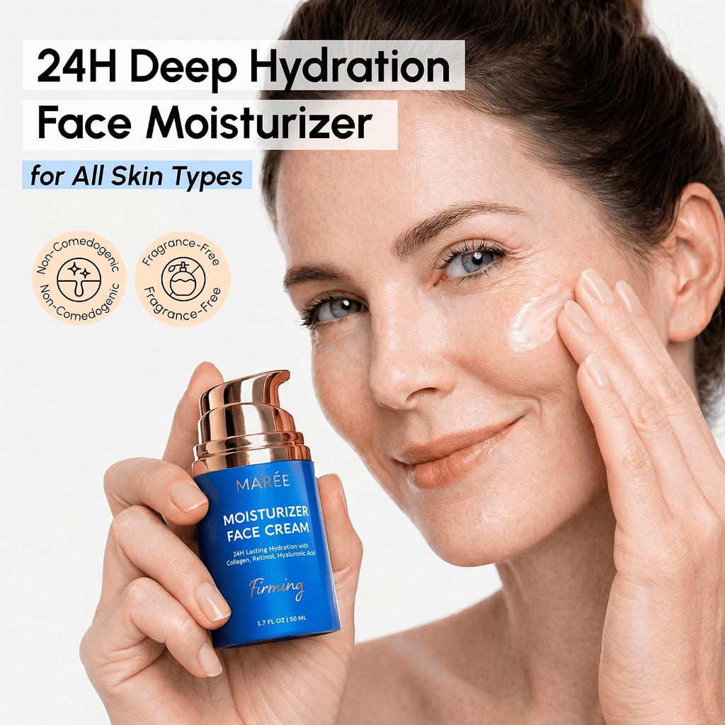 Face Moisturizer – Firming & Lifting Face Cream for Women with Collagen, Retinol & Hyaluronic Acid – Day & Night