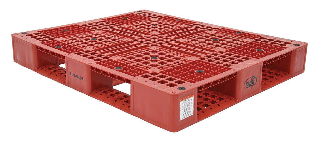 PLP2-4840-RED High Density Polyethylene Pallet, Red