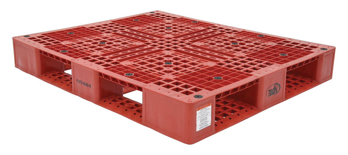PLP2-4840-RED High Density Polyethylene Pallet, Red