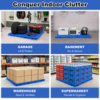 Kerbaeo Interlocking 2 Pcs Plastic Pallets for Basement Storage