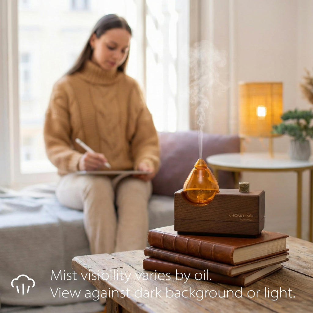 Amber Retro Waterless Essential Oil Diffuser for Aromatherapy