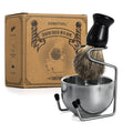 Pure Badger Hair Shaving Brush and Bowl | Premium Shaving Brushes for Men, Exfoliating Wet Shave Gift for Father's Day