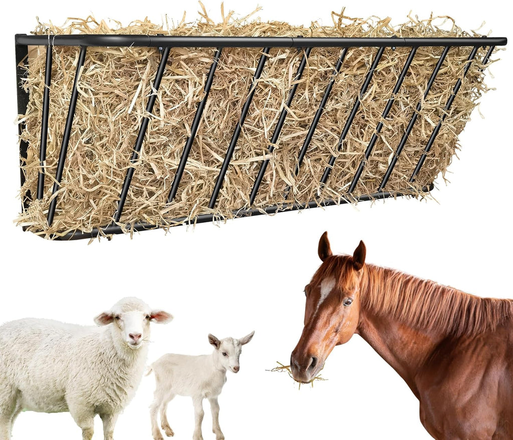 Wall Mount Steel Horse Hay Feeder Rack, 20 Gallon, 35.5 Inch Long