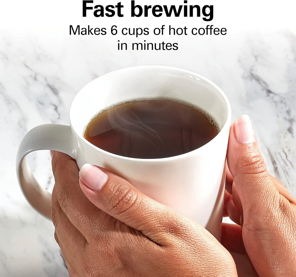 Home Barista 7-in-1 Small Coffee Maker with Seven Ways to Brew, 6 Cup Carafe, Drip, Single Serve, French Press, Pour