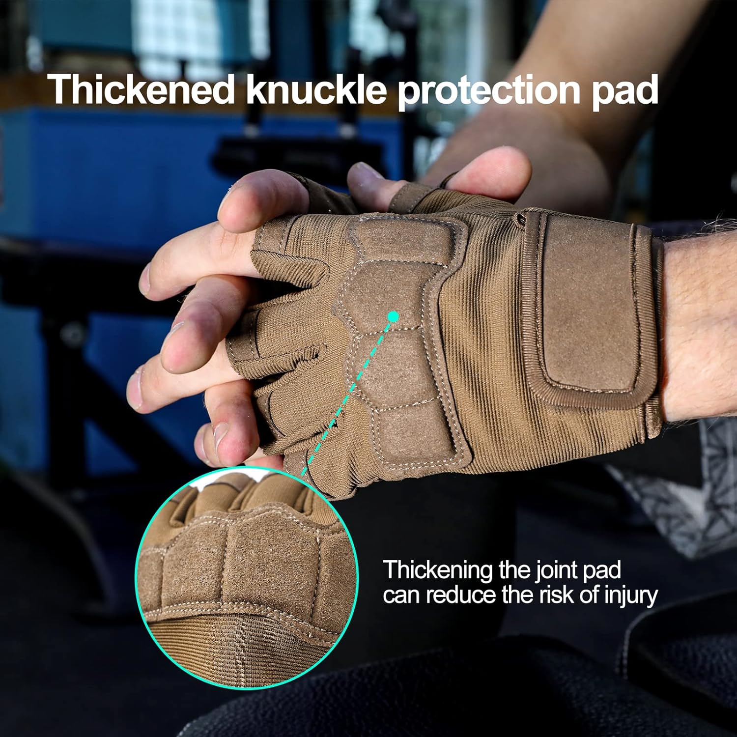 Workout Gloves for Men - Gym Weight Lifting Padded Gloves with Wrist Wrap Support, Full Palm Protection & Silicone