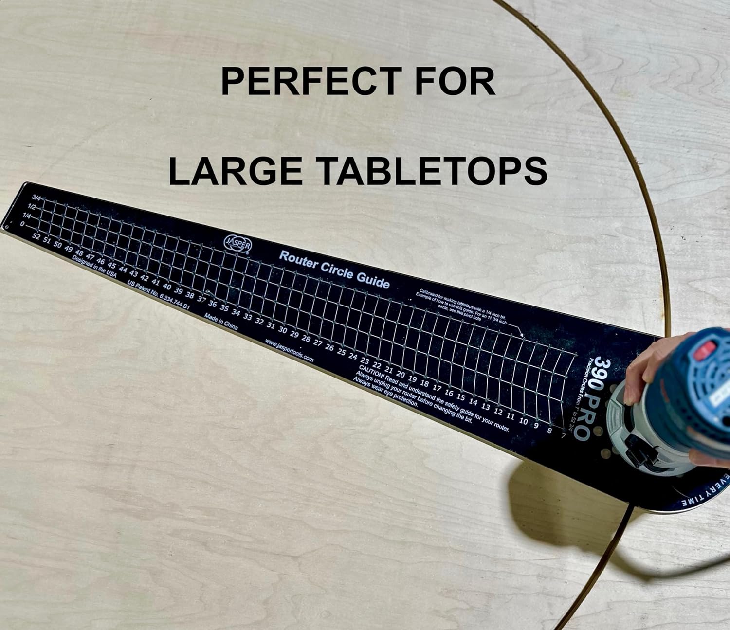 Jasper 300 Industrial Grade LTD ED Circle Cutter Router Jig - Router Circle Jig Cuts Perfect Circles from 7 to 52 ¾”