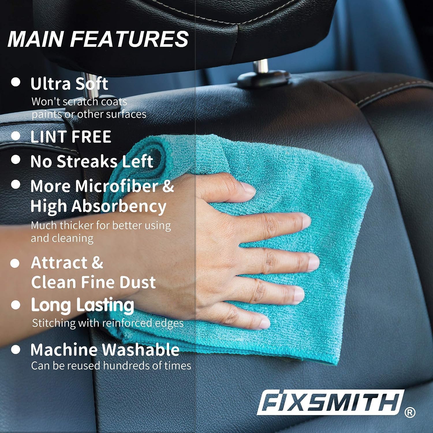 Microfiber Cleaning Cloth - Pack of 50, Microfiber Towels for Cars 16 x 12 in, Highly Absorbent Cleaning Rags
