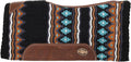Barrel Style Orange, Black & Turquoise Memory Felt Saddle Pad, 28 inch x 30 inch