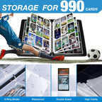 Soccer Trading Card Binder, 990 Pockets for Card Collectors