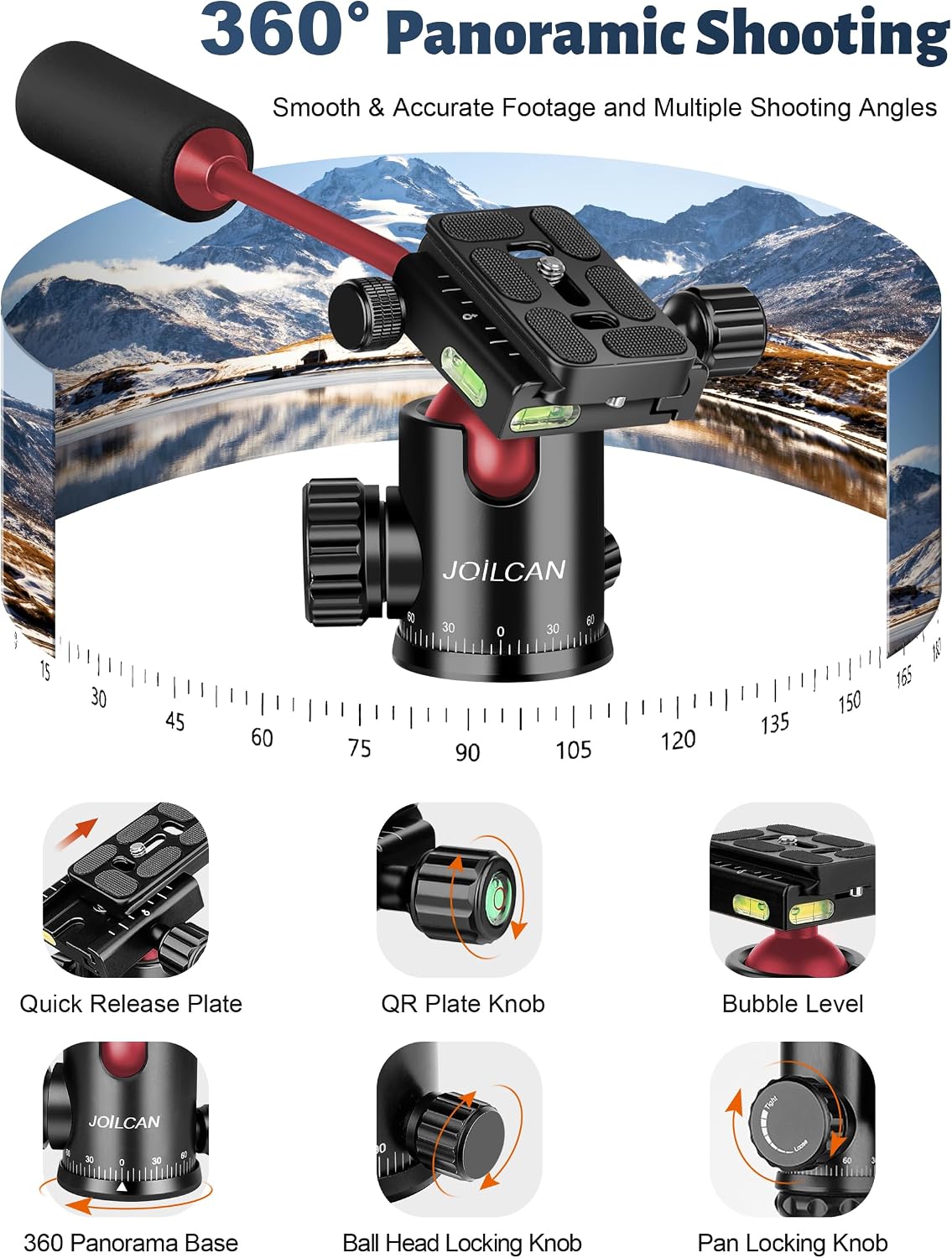 83" Camera Tripod, Aluminum Tripod Monopod for DSLR Phone | Heavy Duty Travel Tripod for Spotting Scope Binoculars