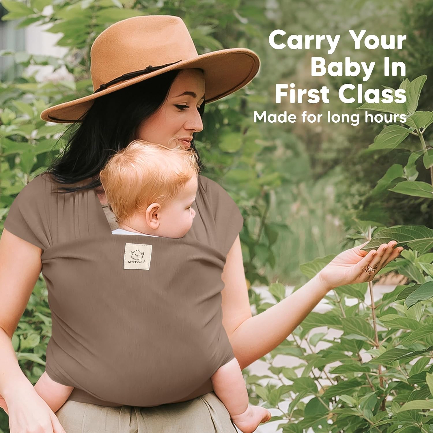 Baby Wrap Carrier, All in 1 Original Baby Carrier (Saddle Brown) | Newborn to Toddler Sling, Easy to Wear, Hands Free
